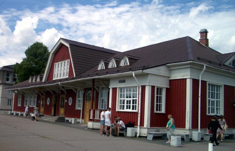 Железнодорожный вокзал Приозерска.